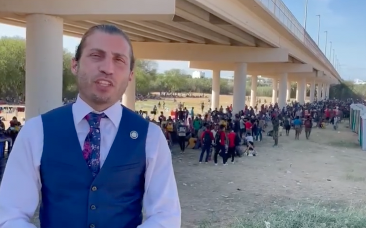 Bruno Lozano at the International Bridge in Del Rio