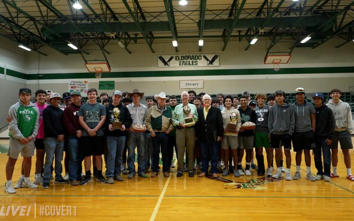 Members of the 1950 Eldorado team meet with the 2021 Eldorado squad