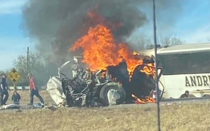 Andrews ISD Crash | Photo Courtesy of CBS7