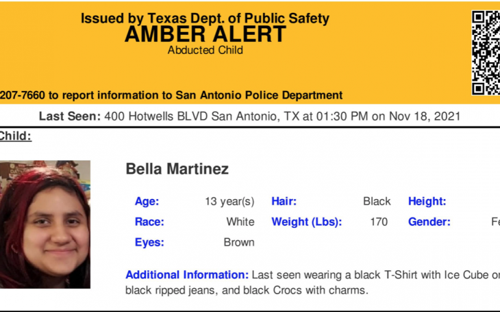 Amber Alert for Bella Martinez (Contributed/DPS)