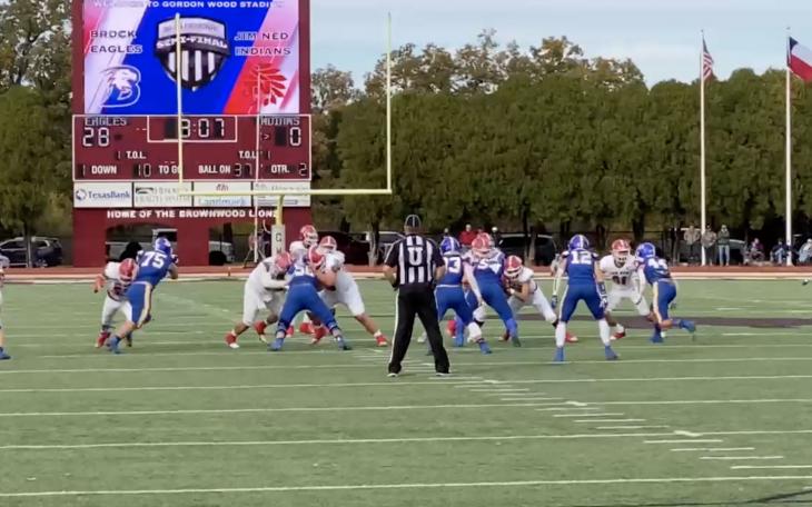 Jim Ned vs Brock in Brownwood in the 3rd round of TXHSFB playoffs on Nov. 26, 2021