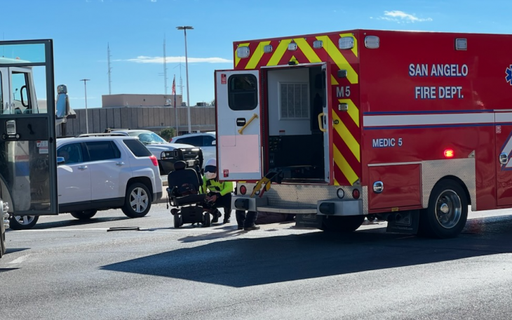 75-Year-Old in a Wheelchair Struck by Car While Crossing the Street in Downtown San Angelo