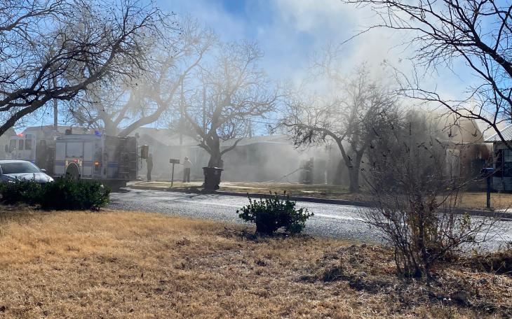 Fire Damages Home in West San Angelo (LIVE! Photo/James Bouligny)
