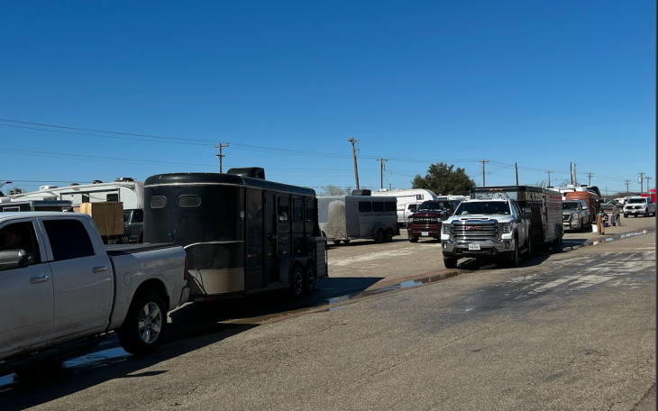 Trailer Line at the San Angelo Stock Show