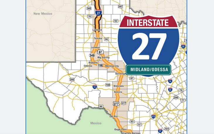 Interstate Highway 27 Route Through San Angelo (Contributed/portstoplains)