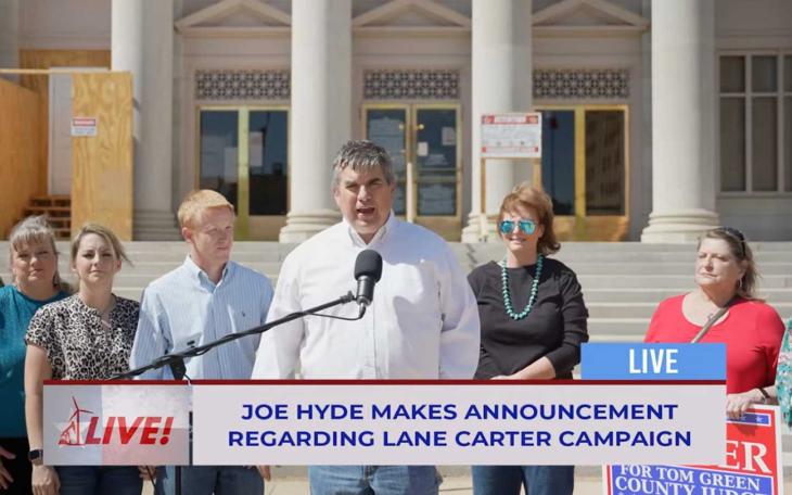 Hyde endorses Lane Carter for County Judge