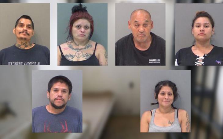 Top (L-R) David Gaitan, Mercedes Gaitan, Luis Jimenez, and Mercedes Salazar; (Bottom, L-R) Michael Mares, and Stephanie Florez.