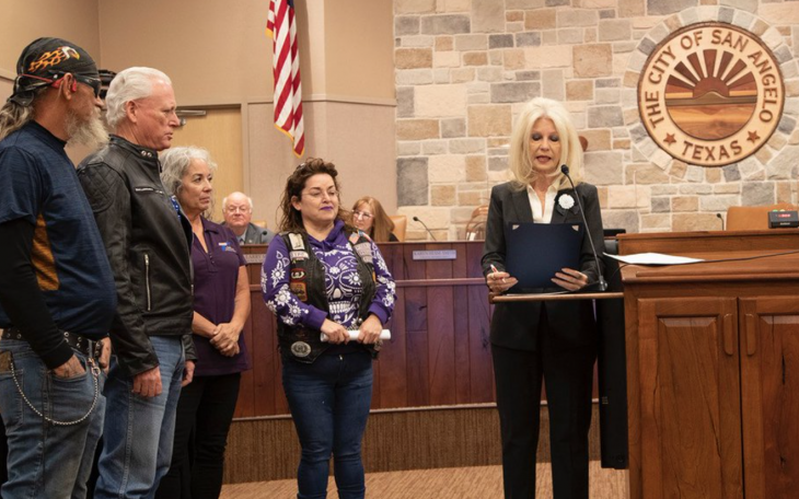 San Angelo City Council Motorcycle Awareness Month 2022 (Contributed/TxDOT)