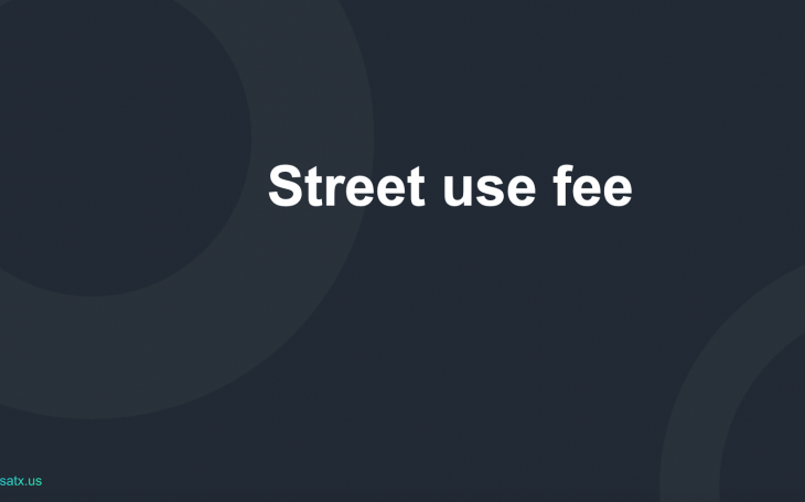 Street Use Fee Slide (Contributed/COSA)
