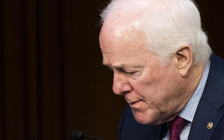 Sen. John Cornyn, R-Texas, attends a Senate Judiciary Committee hearing on domestic terrorism, Tuesday, June 7, 2022, on Capitol Hill in Washington. (AP Photo/Jacquelyn Martin)