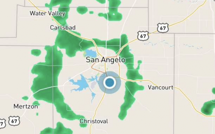 Weather Circle Around San Angelo