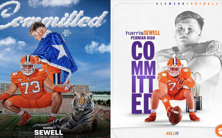 Harris Sewell Commits to Clemson
