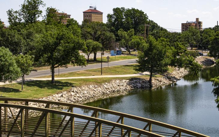 The Concho River in downtown San Angelo