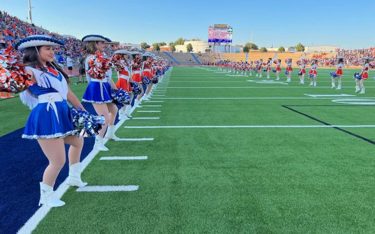 San Angelo Central Bobcats await the start of the game against Abilene Wylie