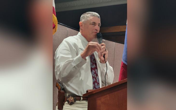Tom Green County Sheriff Nick Hanna at the Pachyderm Meeting on Sep. 21, 2022