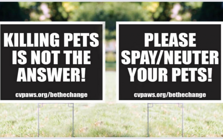 CVPAWS Spay/Neuter Yard Signs (Contributed/CVPAWS)