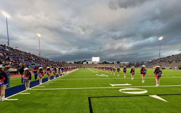 Pregame ceremonies at the beginning of the game against Odessa Permian on Oct. 28, 2022.