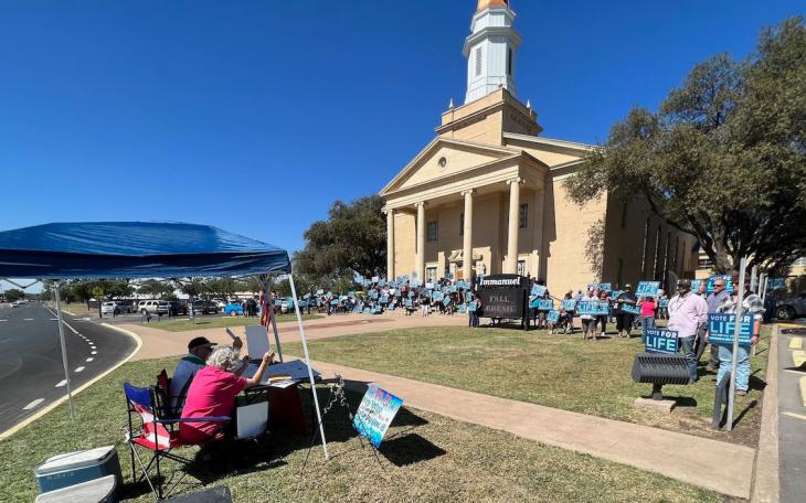 The Democratic Party's protest at Immanuel Baptist Church