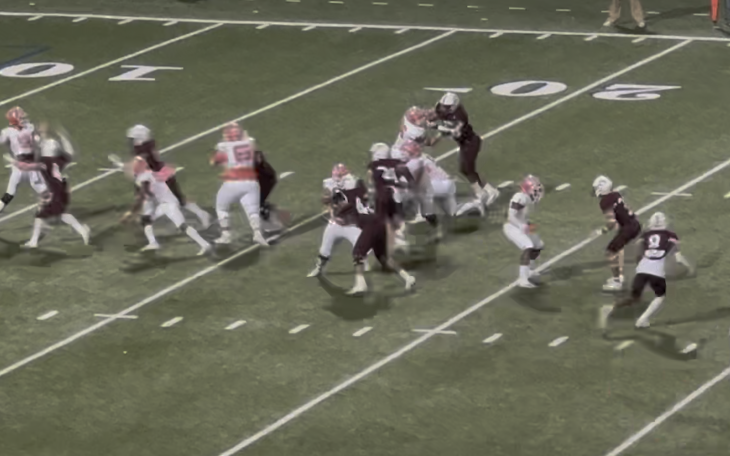 Bobcat QB Tyler Hill Loads up a Bomb Against Midland Legacy