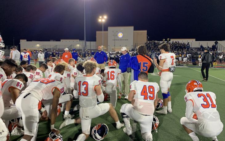 The San Angelo Central Bobcats regroup after losing the 1st round of the 2022 playoffs to El Paso Eastwood on Nov. 11, 2022