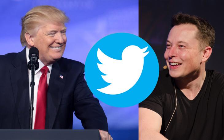 Twitter CEO Elon Musk (right) said late Saturday that he will reinstate President Donald J. Trump’s Twitter account. Minutes later, President Trump's profile was back and functioning on Twitter.