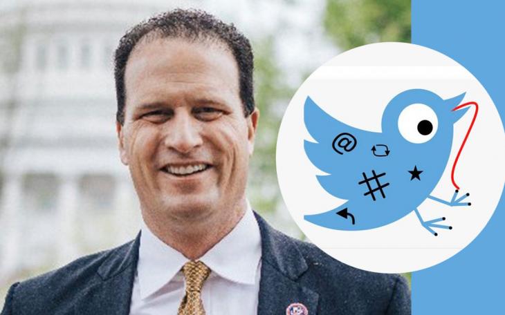 Congressman August Pfluger's Twitter profile photo next to Matt Taibbi's Twitter profile illustration.