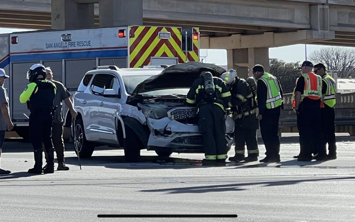 GMC Acadia SUV Catches Fire in Crash (LIVE! Photo/Matt Trammell)