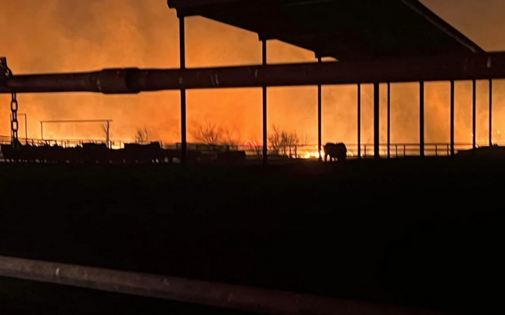 Cedar Hills Wildfire 1/11/23 (Courtesy/R.A. Brown Ranch)