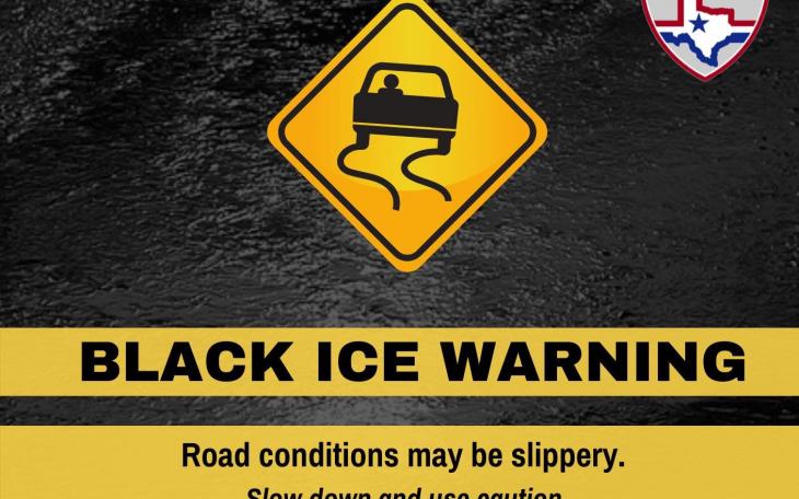 San Angelo PD Black Ice Warning (Courtesy/SAPD)