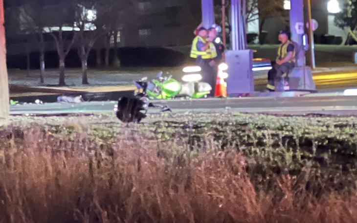 Biker down on Knickerbocker Road on Feb. 28, 2023