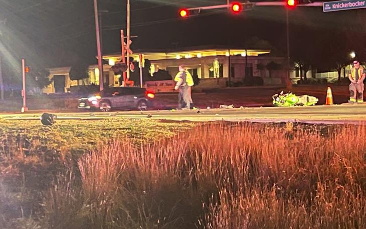 Biker down on Knickerbocker Road on Feb. 28, 2023