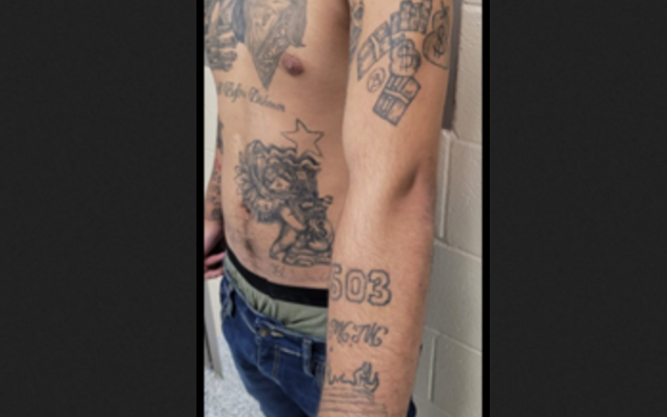 MS13 Gang Member Tattoos (Courtesy/CBP)