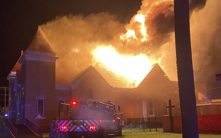 First Methodist Church Fire