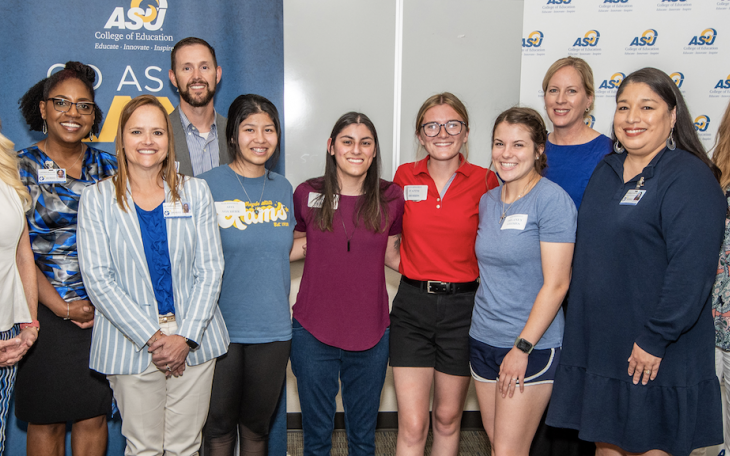 ASU and SAISD representatives with several of the first Ram Resident student-teachers