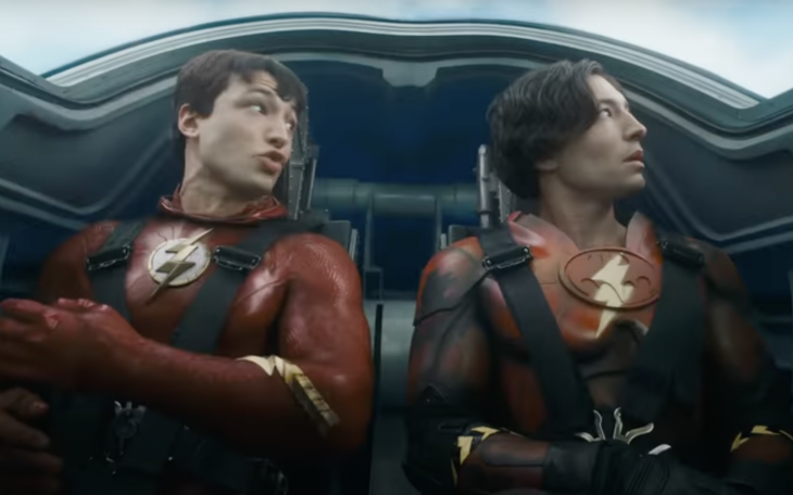 Erza Miller as Barry Allen and Barry Allen in The Flash