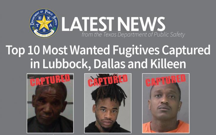 3 Texas 10 Most Wanted Back in Jail (Courtesy/DPS)