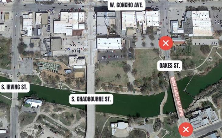 Oaks Street Bridge Closure (Courtesy/COSA)