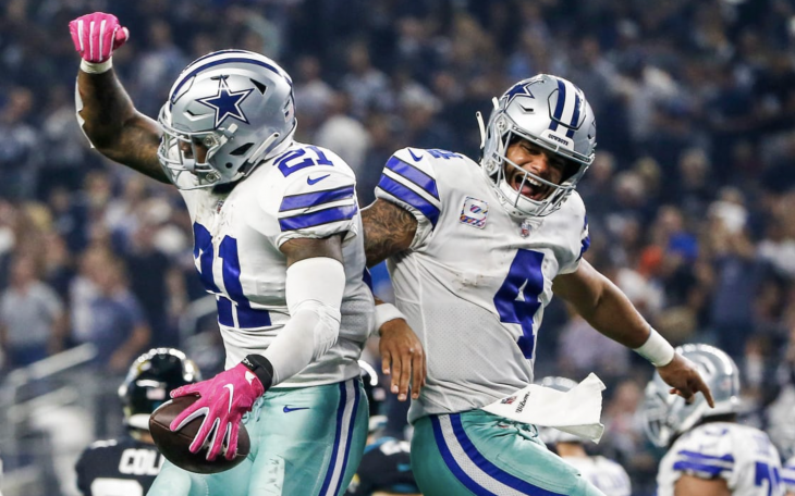 Ezekiel Elliot and Dallas Cowboys Quarterback Dak Prescott