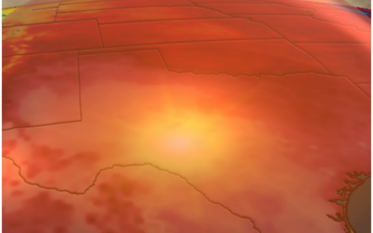 Heat Dome Over Texas (Courtesy/The Weather Channel)