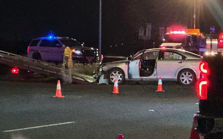 Little sedan T-bones big GMC pickup near Loop 306 at US 87 on Sept. 30, 2023