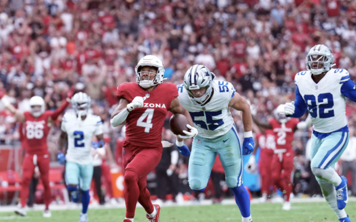Dallas Cowboys versus the Arizona Cardinals