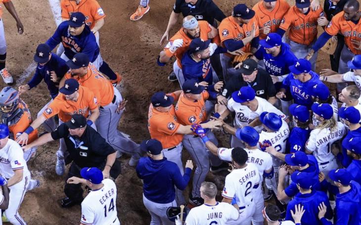 Houston Astros versus the Texas Rangers