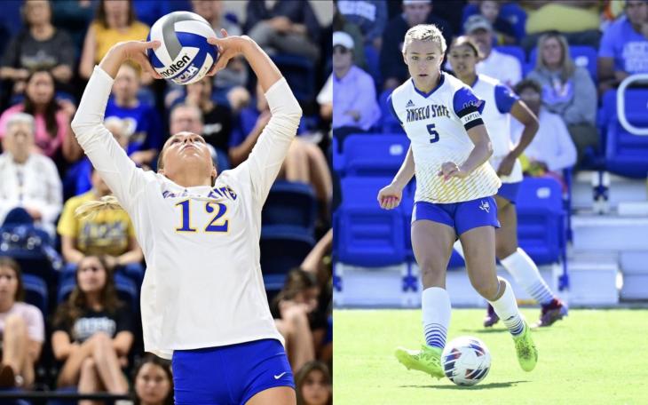 Rambelle Volleball's Laney Dale and Soccer's Katelin Heise