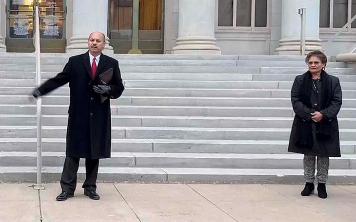 Attorney Gonzalo Rios announces his run for the 119th Judge on Nov. 27, 2023