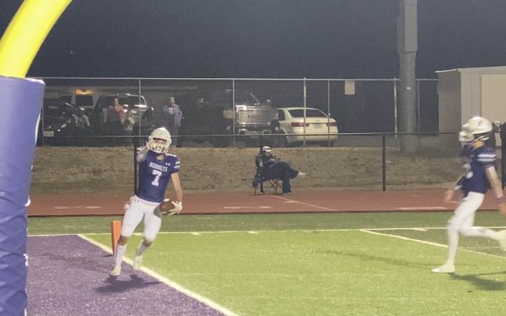 Irion County's Wyatt Morris Celebrates After Scoring the Game Winning Touchdown