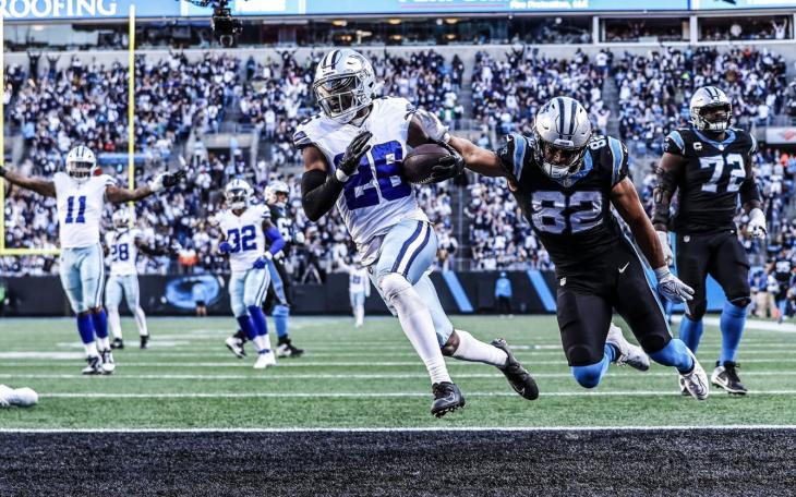 Dallas Cowboys DaRon Bland with a Pick Six against the Panthers