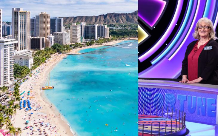 Aimee McGinnis won a trip to Hawaii included in her winnings on 'Wheel of Fortune'