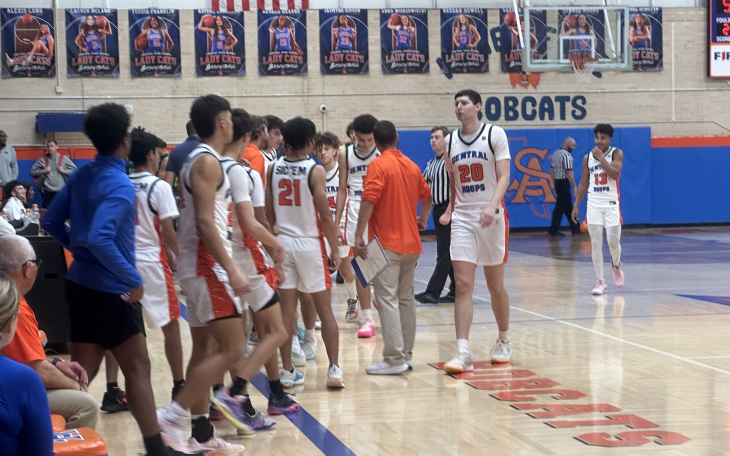 Central Bobcats in a timeout