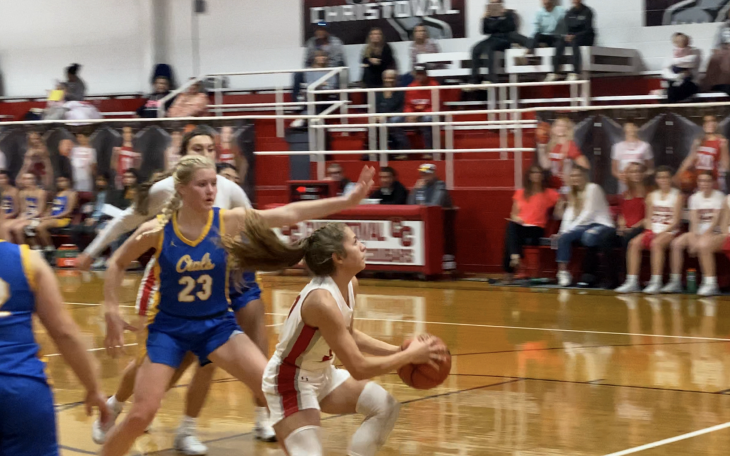 Christoval's Sophia Nemec goes up for a shot.