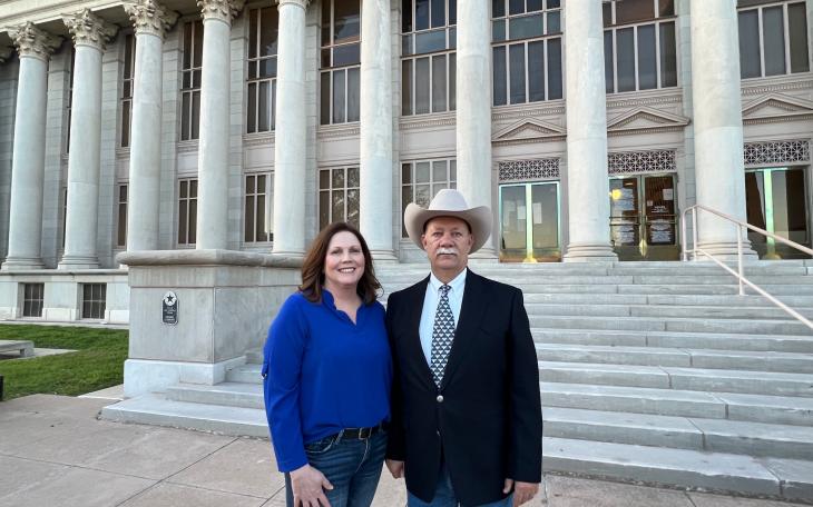 Thomas &amp; Angela Bigham at TGC Courthouse (LIVE Photo Yantis Green)